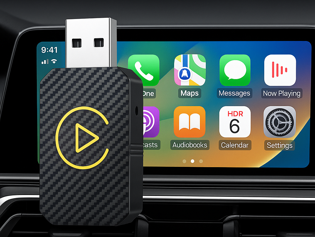 Wireless 2‑in‑1 Adapter for CarPlay & Android Auto