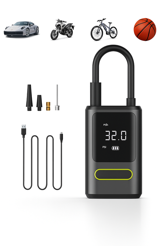 Portable Digital Tire Inflator – Multifunction Air Pump