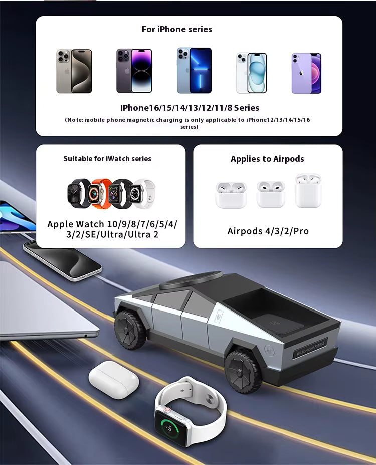 New Cybertruck 3 in 1 Wireless Charger